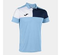 Joma Polo m/c Uomo Crew V Celeste Blu Navy Bianco