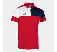 Joma Polo m/c Uomo Crew V Rosso Blu Navy Bianco