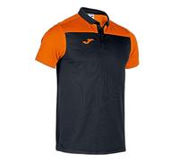 Joma Polo Marca Modello Polo Manica Corta Hobby II Nero Arancione