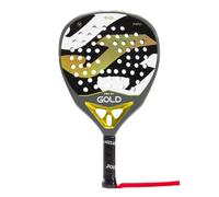 Joma Racchetta da paddle professionale Gold Pro, 350 g, forma diamante con manico extra lungo, tubolare e piatto, 100% carbonio, con anima Flexo Black EVA, tecnologia rotativa e vibra-out, custodia