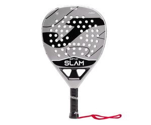 Joma Racchetta da paddle professionale Slam Soft con tecnologia Rotarion e Vibra - out, 350 g - Grigio Nero - Include custodia