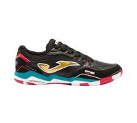 Joma Scarpe Calcio a 5 FS Reactive 23 Indoor Nero Blu, Scarpe Calcio a 5 Pelle, Terreno Liscio e parquet, Top di Gamma, Futsal