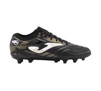 Joma - Tacchetti da calcio per terreno solido (FG), tomaia sintetica, sistema di calza, tallone Exo, leggero e resistente, Nero e oro., 41 EU
