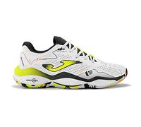 Joma Serie Smash, Scarpe da Ginnastica Uomo, Bianco/Giallo Fosforescente, 44 EU Larga