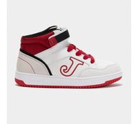 Joma Sneakers Mid Junior Berry in Ecopelle e Tessile - 2506 (Bianco/Rosso)
