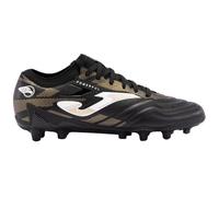 Joma - Tacchetti da Calcio per Terreno Solido (FG), Tomaia Sintetica, Sistema di Calza, Tallone Exo, Leggero e Resistente, Nero e Oro., 42 EU