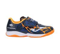 Joma Super Copa Jr 2503 Naranja Flúor Indoor, Stivaletti Bassi con Lacci, Blu Marino e Arancione Fluoro, 26 EU