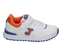 Joma Tornado JR Sneakers per Bambini - Scarpe Sportive Bianche con Dettagli Blu e Arancioni - Sneakers con Lacci e Velcro - Massimo Supporto - Comode e Versatili - Modello JTORNS2508V - ✅ Consegna 24/