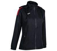 Joma Veste Coupe Vent Femme Trivor, Unisex - Adulto, nero rosso, L