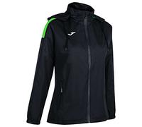 Joma Veste Coupe Vent Femme Trivor, Unisex - Adulto, Nero/Verde Fluo, S