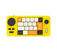 JOMAA Tastiera meccanica da gioco a 19 tasti, tasti sostituibili a caldo, programmabile macro, retroilluminazione RGB, cavo di tipo C, per PC/Mac, tastierino numerico meccanico compatto (giallo)