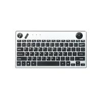 JOMAA Tastiera trackball wireless a 78 tasti, Bluetooth 5.0 e 2.4 G, con trackball da 19 mm, per Windows, Mac, iOS, Android, computer, tablet, desktop
