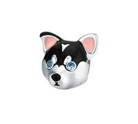 JOME Ciondolo a forma di cane husky in argento Sterling 925 - compatibile con braccialetti europei - smaltato a mano con zirconi - gioiello per gli amanti degli animali - regalo premuroso ispirato