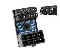 Jomewory Connettore a 8 Pin, Adattatore connettore CPU | Connettore sterzo Femmina-Maschio ad Angolo di 180 Gradi a 8 Pin | Adattatore PCIe di Estensione CPU della Scheda Madre di Tipo Standard per