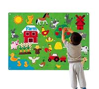 Jomewory Lavagna in Feltro per Bambini - Set di Giochi di narrazione a Tema Tridimensionale da 3,44 Piedi,Apprendimento precoce Giochi interattivi Giocattoli da Appendere alla Parete Regalo Fai-da-Te