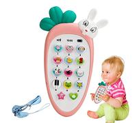 Jomewory Telefono per Bambini, Carotina Giocattolo Cellulare con Luce e Musica, Giocattoli da dentizione per Bambini, Giocattoli educativi Musicali per Telefono da Gioco per 6 Mesi + Regalo