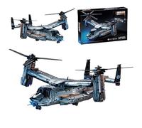 JOMIOD Technical Elicottero Kit da costruzione, 1480 mattoncini da costruzione tecnica elicottero, l'ultimo kit di elicottero da combattimento Osprey per appassionati di militari e modellismo