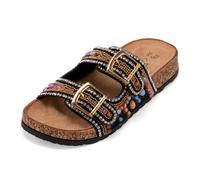JOMIX Ciabatte con Doppia Fibbia con Strass Estive Donna Moda Sandali