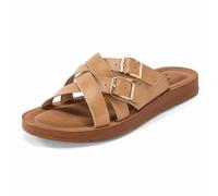 JOMIX Ciabatte da Spiaggia Estive da Donna Pantofole Eleganti e Casual Morbide e Flessibili Suola Antiscivolo per Un Sostegno Sicuro WFC250183-7 (Beige,37)