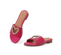 JOMIX Ciabatte Donna Estate Elegante Confortevole e Antiscivolo Lungo Indossare Non Indossare i Piedi Moda Cava Amore Design WFC250355-9 (Fuxia,37)