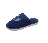 JOMIX Ciabatte Donna Inverno Peluche Pantofole da Casa con Ricamo Fiore | Ciabatte Comode per Interno, Caldo Morbide Leggere, Suola PVC Antiscivolo, Altezza Tacco 2 cm