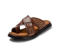 JOMIX Ciabatte Infradito Uomo Estivi Sandali Mare Sportivi da Spiaggia Pantofole Eleganti Leggere Comode Morbide da Casa SU9315 (Marrone, 41)