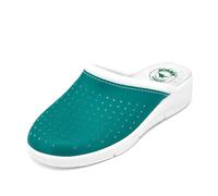 JOMIX Ciabatte Sanitarie Donna Pantofole Ortopediche Antiscivolo Zoccoli Anatomici Comode Sabot Punta Chiusa Scarpe Lavoro per Infermiera OSS Estetista Farmacia ITD1752 Verde 41