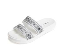 JOMIX Morbido e Confortevole Ciabatte da Donna Elegante Open-toe Non Sarà Noioso Piedi Ideale per L'estate SD9070 (Bianco,38)