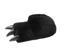 JOMIX Pantofole Donna Invernali Ciabatte Calde da Casa Ciabattone Bambini Divertente Ragazza Pelo Zampe Drago Scaldapiedi Dinosauro Inverno Peluche MD7340-1 (Nero 38/39)