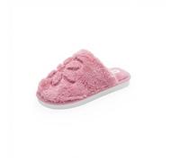 JOMIX Pantofole Donna Invernali Ciabatte in Peluche con Ricamo Fiore
