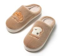 JOMIX Pantofole Invernali Donna Calde con Suola Antiscivolo Ciabatte Casa Morbide in Tessuto Felpato Slippers Women Comode per Pavimenti in Legno e Piastrelle Idea Regalo Inverno WPW255165 Cafe 36/37