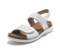 JOMIX Sandali Donna Estivi a Strappo Sandali Bassi Eleganti Comodi Ciabatte da Casa Spiaggia Mare Scarpe Punta Aperta per Estate SD9292 (Bianco, 38)