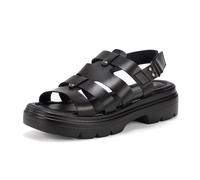 JOMIX Sandali Estive da Donna Pantofole in Cuoio Morbide e Antiscivolo e Resistenti All'usura Possono Essere Indossate per Il Tempo Libero o per Viaggiare in Vacanza WWS250185-1 (Nero,41)