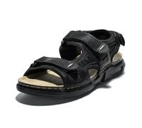 JOMIX Sandali Estive Sportivi Uomo a Strappo con Pelle Sintetica Outdoor Trekking Spiaggia Casa Mare TU2002 Nero, 44