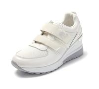 JOMIX Scarpe Donna Comode con Zeppa Sneakers Sportive Eleganti con Chiusura a Strappo Leggere Traspiranti Antiscivolo per Camminare Lavoro Tempo Libero Moda Casual Comfort Bianco 40