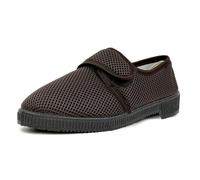 JOMIX Scarpe per Anziani Donna con Strappo Pantofole Estive Ortopediche Chiuse Antiscivolo Ciabatte Comode Leggere Traspiranti per Casa Piccole Uscite Primavera Estate Marrona 36