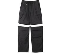 JOMLUN Pantaloni da trekking da donna, con chiusura lampo, impermeabili, rimovibili, leggeri, da trekking, estivi, per attività all'aria aperta, traspiranti, ad asciugatura rapida, Nero , XL