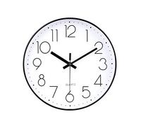jomparis Orologio da Muro Silenzioso con Numero Grandi E Graziosi e Movimento Digitale Senza Ticchettio, Orologi da Parete Design Moderno Ottimo per la Camera da Letto e la Cucina (Nero)