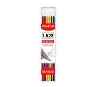 JOMPENS 2,0 mm, mina spessa 2B multicolore per la lavorazione del legno, struttura meccanica, ricariche per penne solide per disegnare, marcare il legno (mix)