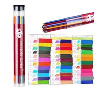 JOMPENS Confezione da 36 mine per matita meccanica da 90 mm e 2,0 mm, colori assortiti/nero/blu/rosso, ideali per scrivere, disegnare, fare schizzi e uso scolastico (multicolore)