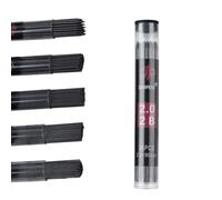 JOMPENS Mina di ricambio cancellabile per matita meccanica da 90 mm, grande capacità, 0,5/0,7/0,9/1,3/2,0 mm, nera 2B, anima in grafite 2B, facile da trasportare, adatta per schizzi, cancelleria da