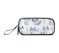 Jon Klassen - Astuccio portamatite in nylon con cerniera, grande capacità, con cerniera, organizer per cancelleria da uomo e ufficio, colore: blu lavanda