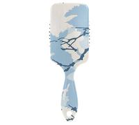 Jon Klassen Style Camouflage Sky Blue massaggio antistatico capelli spazzolato cuoio capelluto massaggio per capelli ricci con manico ergonomico cepillo para cabello