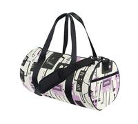 Jon Klassen Style Robots Design Viola Oversize Travel Duffel Bag Sport Borsone Viaggio Multifunzionale