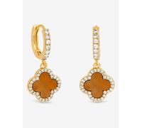 Jon Richard Jon Richard Mother of Pearl Clover Huggie Earrings one Oro