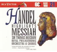 Jon Vickers Handel: Messiah - Highlights RCA Victor Basic 100, Vol. 21 (CD)