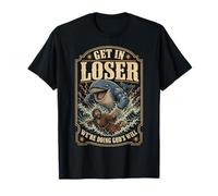 Jonah And The Whale Get in Loser Were Doing Gods Will Funny Maglietta