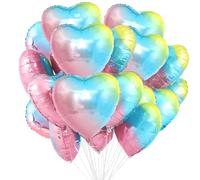 Jonami 25 Palloncini a Forma di Cuore Pastello ad Elio o Aria per Decorazione Romantica, San Valentino, Anniversario Matrimonio e Fidanzamento