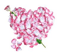 Jonami 3000 Petali di Rosa in Seta Artificiale Bianchi e Rosa per Decorazione Romantica, San Valentino, Anniversario Matrimonio e Fidanzamento