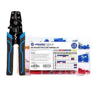 Jonard Tools TCK-178X Solderless Ring/Lug Terminal Kit with Butt Splices, Ring, Fork and Spade Terminals, and Terminal Crimpper